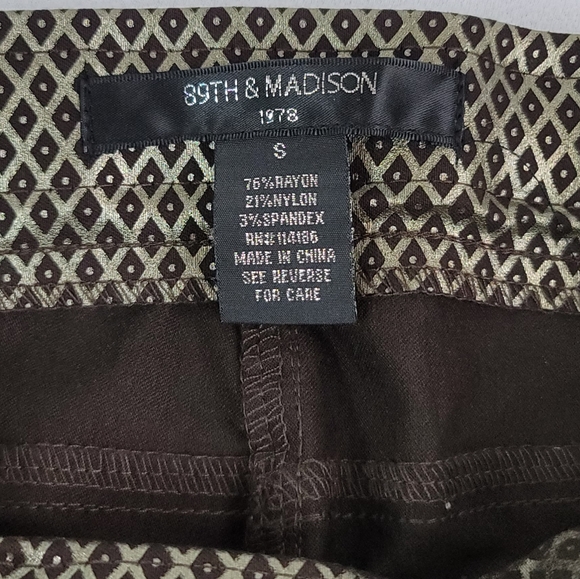 89th & Madison Diamond Dot Print Pull On Pant Size S - Picture 11 of 16